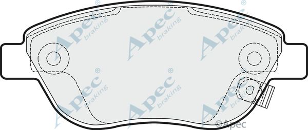 APEC BRAKING Комплект тормозных колодок, дисковый тормоз PAD1533